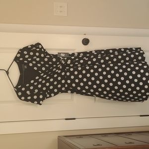 Black with White Polka Dots Dress size 12